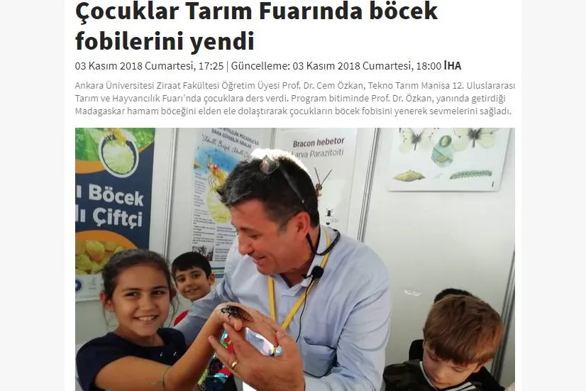 Böcek Şenlik Okulu 12. Manisa Tarım Fuarı'nda